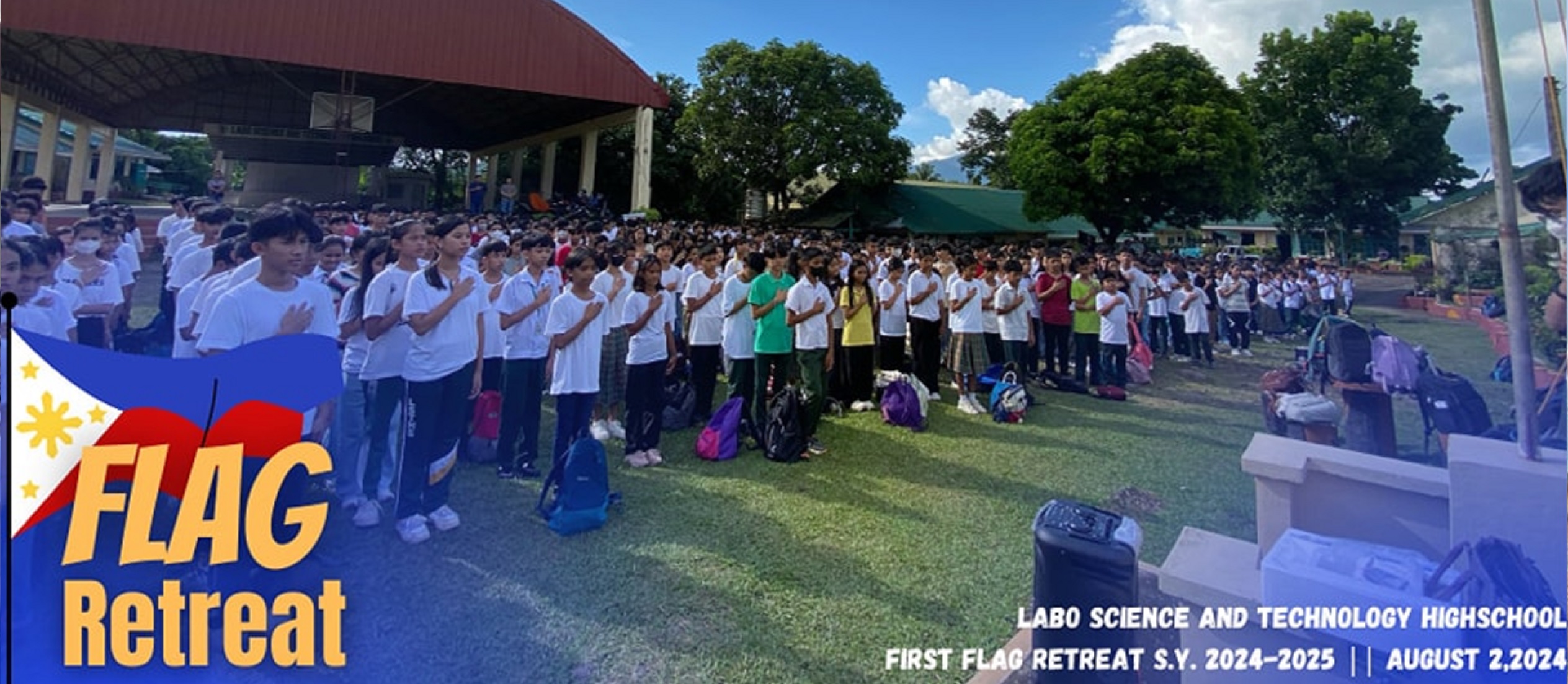 First school year flag retreat